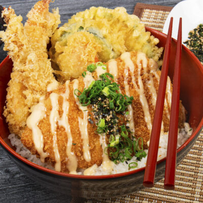 Furikake Miso Salmon Katsu Donburi